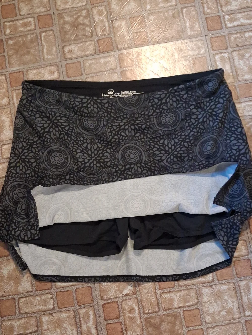 Tranquility by Colorado Clothing Black Printed Skort